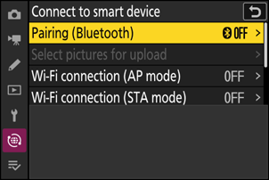 Connect to Smart Device menu