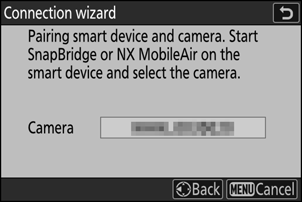 Camera waits for the device to connect